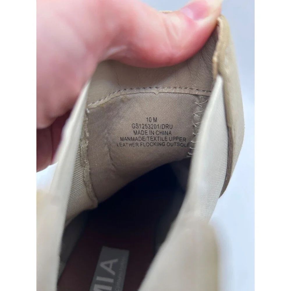 Mia Dru Women's Platform Chelsea Boot Suede Tan Size 10 M New with Defects
